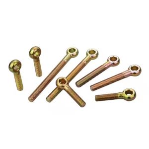 Yellow Plated Galvanized Carbon Steel DIN444 Eye Bolt For Heavy Duty Application