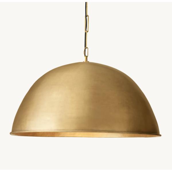 Buy Nickel / Brass / Bronze Grand Dome Pendant Light Adjustable Height at wholesale prices