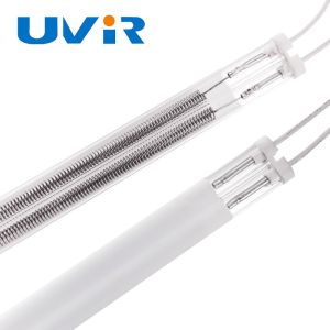 4000W Twin Tube Medium Wave Infrared Lamp White Coating 400V