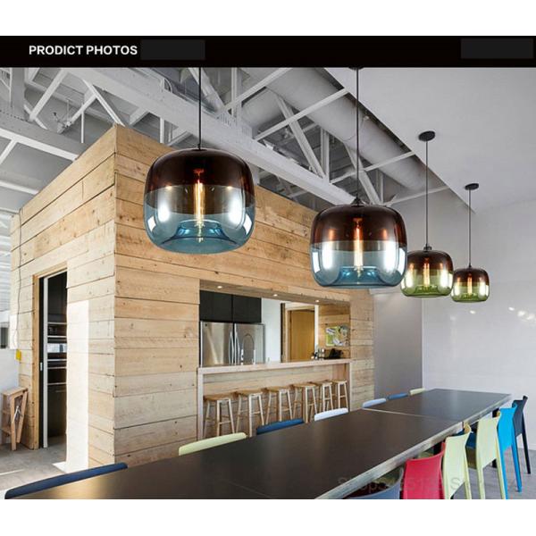 Nordic Stained Glass Pendant Light Modern Cafe Bar Dining Room Light Fixture(WH-GP-82)