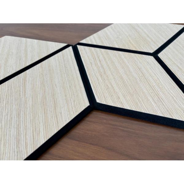 Buy Noiseproof Hexagon Acoustic Wall Panel PET Slat Acoustic Panels Customized at wholesale prices