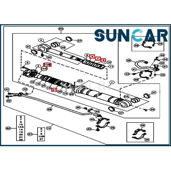 Buy AT264438 Stick Arm Cylinder Seal Kit 200LC Excavator John Deere Mechanical Sealing Kit at wholesale prices