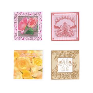 Quality 25x25cm 33x33cm Airlaid Printed Paper Napkin Skin Friendly for sale