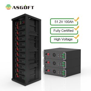 High Voltage 15kwh-750kwh Lithium Iron Battery Pack Lifepo4 51.2v 100Ah Rack