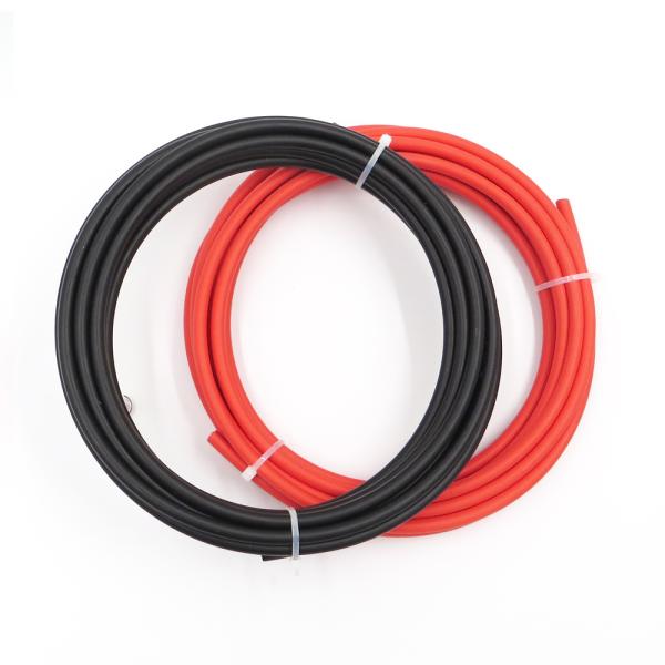 Dc Rated 4mm² Solar Connector Crimp Odm Solar Panel Wire Red Black