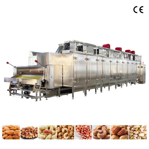 Large-capacity Continuous Nuts Roaster with adjustable conveying speed supporting electric and gas heating 0