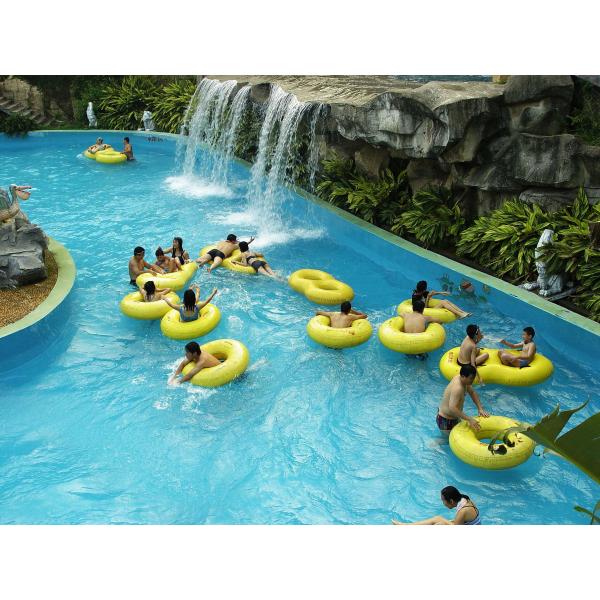 Fiberglass Aqua Park Equipment For Hotel Lazy River , Family On Summer Vacation in Aqua Park