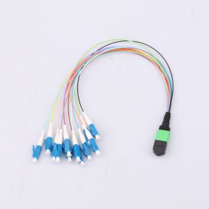 Ribbon Type Mpo Fan Out Cable SM MM High Reflection Loss With APC