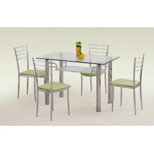 China clear recatangle glass dining table xydt-032 on sale