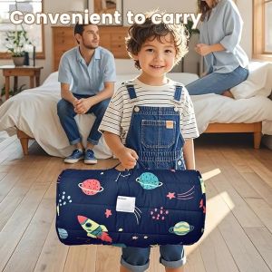 Rectangular Preschool Sleeping Mats Foldable With Removable Pillow