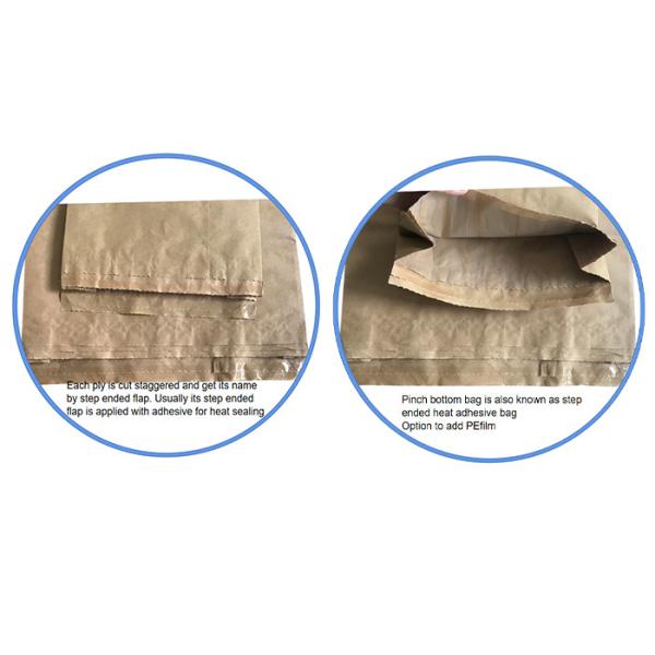 Pasted Hot Melt Adhesive Heat Sealed Paper Bags With Custom Printing