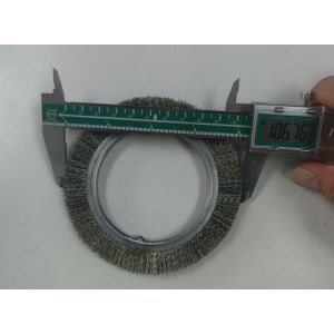 106mm Stainless Steel Wire Ring Brushes with Keyseat for Industrial Deburring