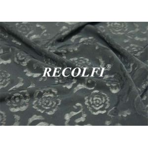 Silver Foiling Ocean Protective Polyester Knit Fabric High Elastic