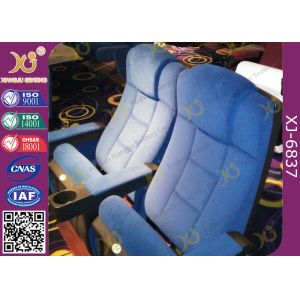 Molded PU Foam Gravity Fold Up Audience Seating Chairs Fabric Covered With Push