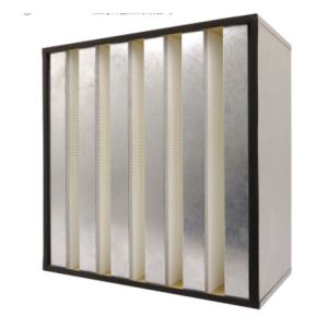 V-Bank HEPA Air Filter With Box Type Structure And Initial Resistance Of 90 Pa