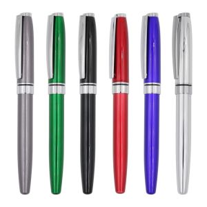 China Metal Roller Ball Pen 1.0mm Bullet Tip Classic Ballpoint Pens Gel Ink Signature Pen on sale