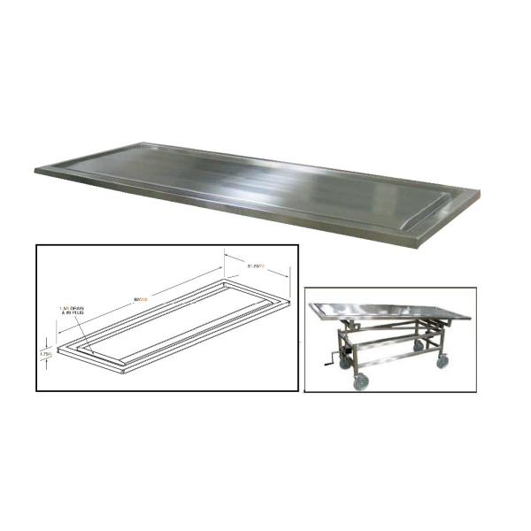 304 stainless steel transfer functional lab and funeral Mortuay Cabinet Cadaver Tray For Funeral Supplies Manufacture