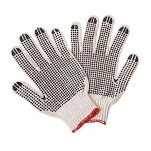 China C078D2-N T/C Double Side PVC Dotted Cotton Work Gloves for Safety Anti-Slip Function on sale