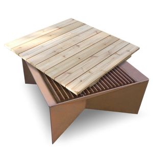 Quality Wood Burning Corten Steel Metal Garden Fire Pit &amp; BBQ for sale