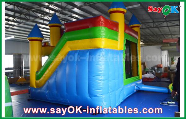 Buy Children Blue / Yellow Commercial Inflatable Bounce House With Slide 3 Years Warranty at wholesale prices