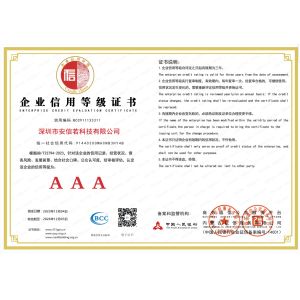 Shenzhen Anxinruo Technology Co., Ltd. Certifications