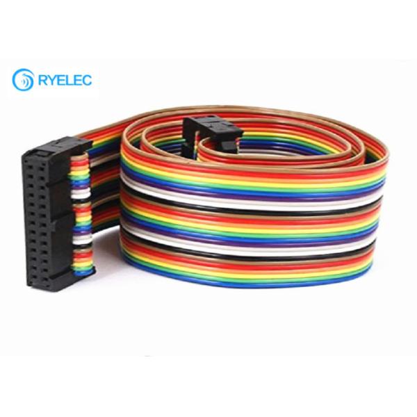 Buy 26 Pin Idc 2.54 To 26 Pin Colorful Ribbon Flat Cable Can Pressure 2.54 FC Head Connector at wholesale prices