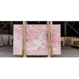 Custom Straight Wooden Onyx Marble Slab 18-30mm Thickness