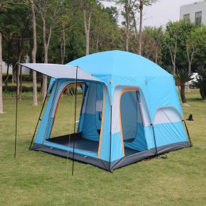 430*305*210cm Three Room Outdoor Sport Tent 210D 8 Person Family Tent