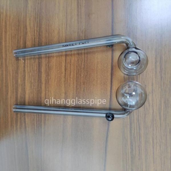 wholesale sweet puff glass pipe oil burner water pipe 12/14/15/16 cm for somking
