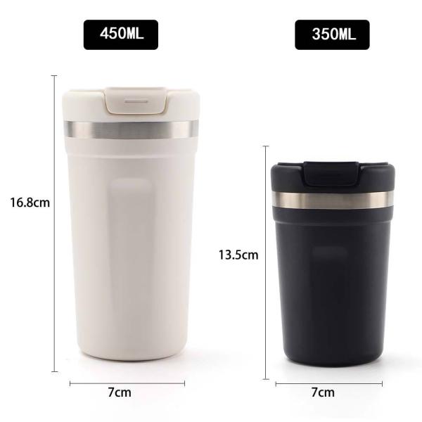 450ml Double Wall Stainless Steel Vacuum Flask Insulated Tumbler Coffee Travel Mugs