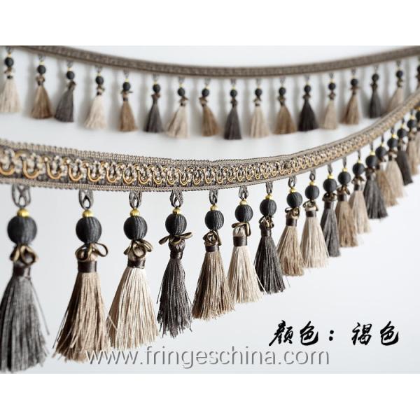 Handmade fashionable chain beads lace tassels fringes for curtain/sofa/pillow/stage decoration