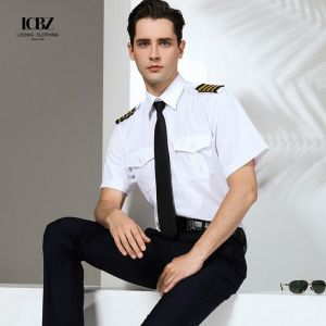 Customized Moisture-Wicking Short Sleeves Uniform for Air Hostesses in Various