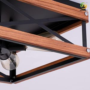 Retro American Rustic Industrial Style Wrought iron Black Restaurant Ceiling