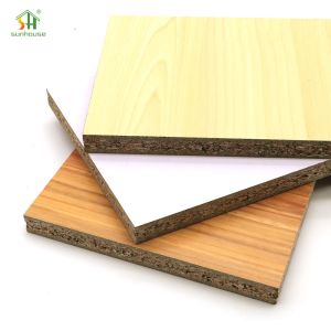 Quality Eco Friendly 18mm Prefinished Melamine Chipboard , Melamine Coated Particleboard for sale