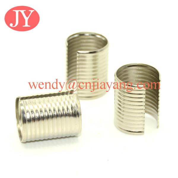 Buy Silver color Folder Leather Cord Buckle Round Rope Clip End Clasps at wholesale prices