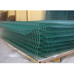 Hot Dipped Galvanized BRC Mesh Fencing , Roll Top Fencing Panels For Pedestrian