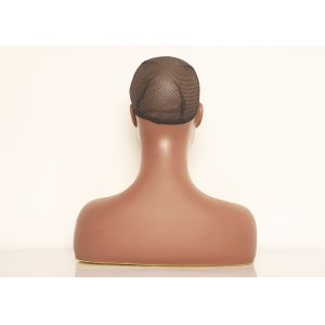 Full Bust Bald Mannequin Head With Shoulders 53cm Head Circumference