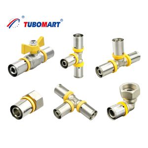 China 1/2 3/4 1 Inch Pex Press Fittings Residential Gas Pipe Press Fittings on sale