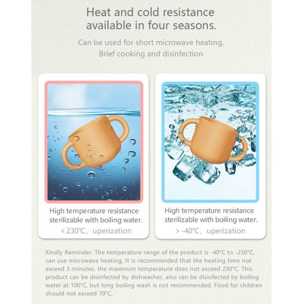 270ML Kids Silicone Feeding Cup With Straw Bpa Free Training Sippy Cup Print Pattern