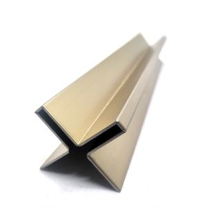 China Architectural Stainless Steel Corner Trim Profile Hairline Brass 316L 0.95mm on sale