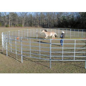 3 rails Galvanized Metal Livestock Fence Panels