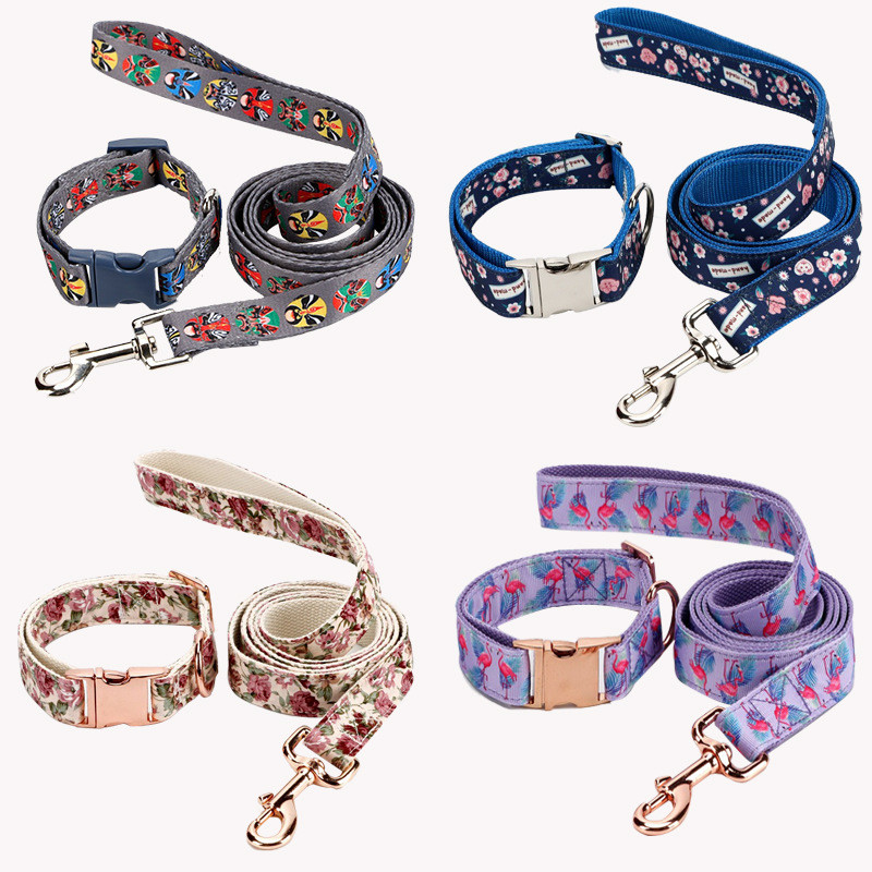 Durable Reflective Harness Leash Set Comfortable Dog Collar Leash