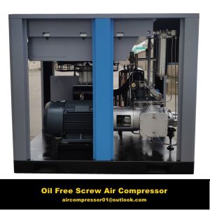 Wind Fan Cooling Free Oil Rotary Screw Air Compressor
