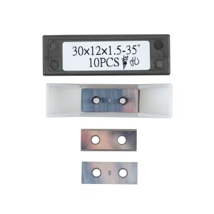 Rectangular Woodworking K30 K40 Carbide Reversible Knives Two Holes