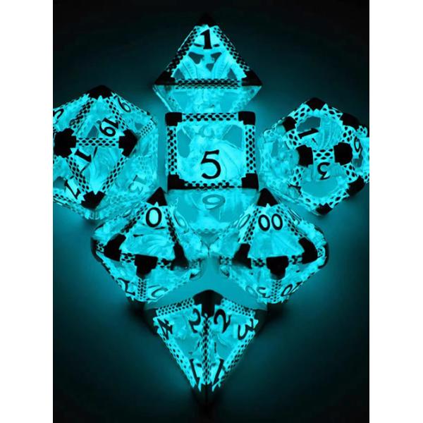 Buy Hot Selling Mini Entertainment Blue Luminous Dice LED Polyhedral at wholesale prices