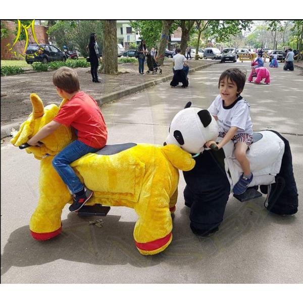 Buy Hansel amusement stuffed battery operated electric ride on animal rides at wholesale prices