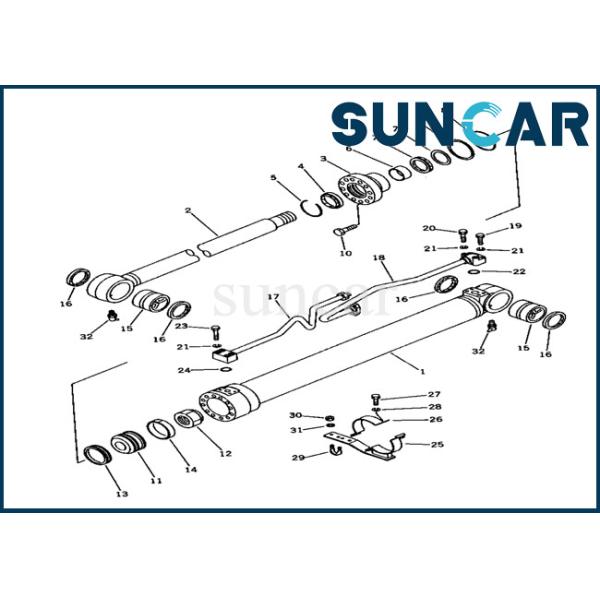 Buy 707-98-36110 Hydraulic Cylinder Seal Kit Fits Komatsu PC100-3 Excavator Bucket Cylinder Seal Kit at wholesale prices