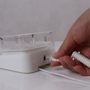 COMER mobile store tablet PC computer security display stand with alarm for