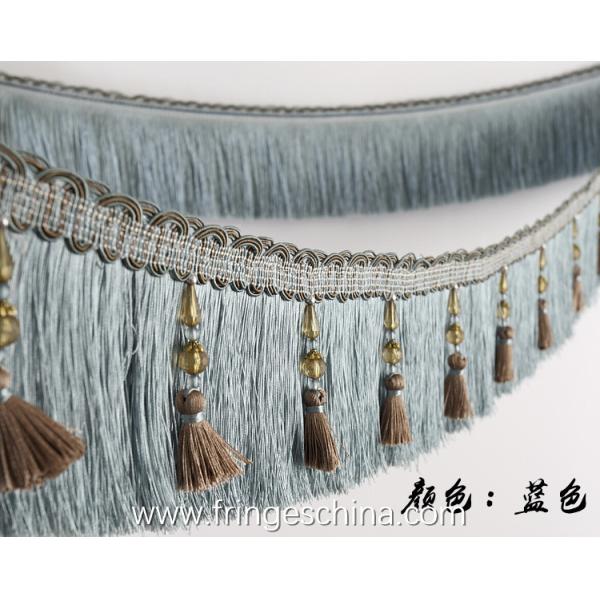 Handmade fashionable chain beads lace tassels fringes for curtain/sofa/pillow/stage decoration