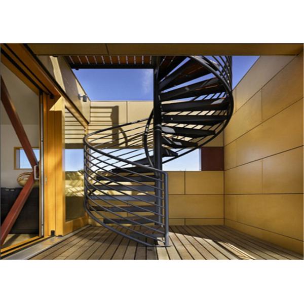 Rubber wood tread Custom Spiral Staircase , decorative spiral staircase with
